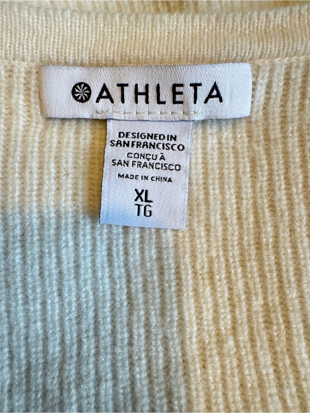 Merino Wool and Cashmere wrap sweater cream - Picture 7 of 11